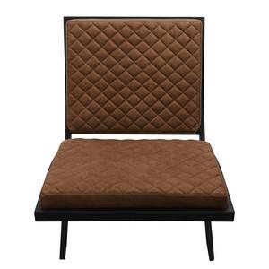 Fauteuil Bourke I Aspect cuir vieilli - Cognac