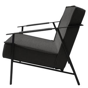 Fauteuil Canoas II Velours - Tissu Idis: Anthracite