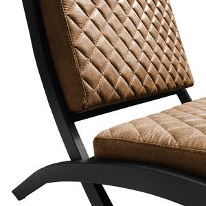 Fauteuil Bourke I Aspect cuir vieilli - Latte macchiatto