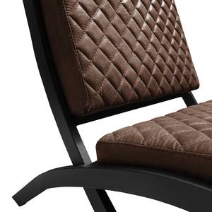 Fauteuil Bourke I Aspect cuir vieilli - Marron