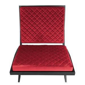 Fauteuil Bourke I Aspect cuir vieilli - Rouge