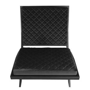 Fauteuil Bourke I Aspect cuir vieilli - Noir