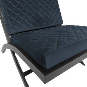 Fauteuil Bourke I Aspect cuir vieilli - Bleu foncé