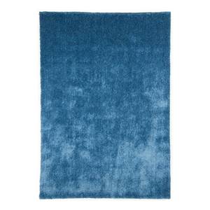 Hoogpolig vloerkleed Alessia kunstvezels - Jeansblauw - 50 x 80 cm