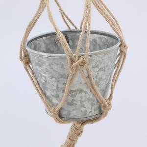 Hangpot Mahuza (set van 2) Wit - Metaal - Natuurvezel - 13 x 90 x 13 cm