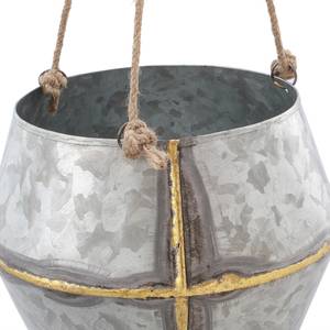 Hangpot Kout Grijs - Metaal - Natuurvezel - 20 x 90 x 26 cm