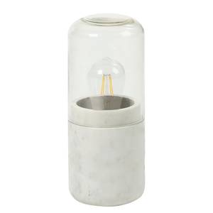 Tischleuchte Cleo Marmor / Kristallglas - 1-flammig - Weiß