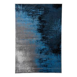 Laagpolig vloerkleed Monia II kunstvezels - blauw/grijs - 80 x 150 cm