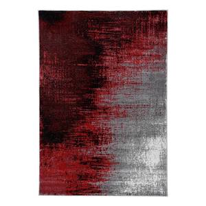 Laagpolig vloerkleed Monia I kunstvezels - rood/grijs - 160 x 235 cm