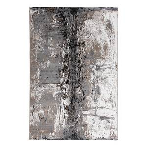 Tapis Monia Ground Fibres synthétiques - Gris - 80 x 150 cm