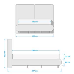 Boxspring Soho Pillow geweven stof - 140 x 200cm