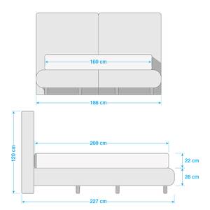 Lit Boxspring Soho Pillow Tissu - 160 x 200cm