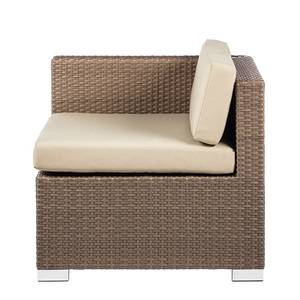 Loungesofa Facil Webstoff / Polyrattan - Khaki / Cappuccino