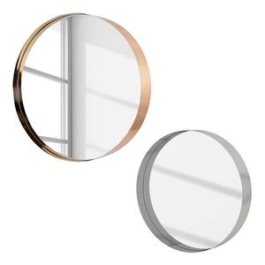 Miroir Goolwa (lot de 2) Argenté - Verre - Métal