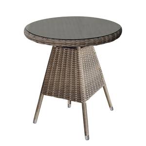 Set da pranzo Villebon (3 pezzi) Tessuto/Polyrattan - Antracite/Marrone