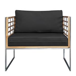 Loungesessel TEAKLINE 2-teilig Webstoff / Teak massiv - Anthrazit