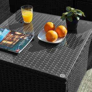 Loungeset Paradise Lounge IV (5-teilig) Polyrattan / Webstoff - Grau / Anthrazit