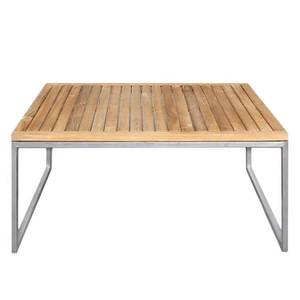 Loungegruppe TEAKLINE 5-teilig Webstoff / Teak massiv - Hellgrau