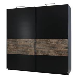 Armoire à portes coulissantes Sumatra I Noir / Marron - Largeur : 137 cm