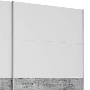 Schwebetürenschrank Sumatra I Weiß / Grau - Breite: 137 cm