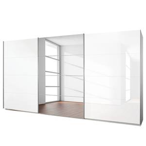 Schwebetürenschrank Beluga-Plus Alpinweiß/Hochglanz Weiß - 405 x 236 cm