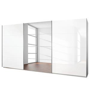 Schwebetürenschrank Beluga-Plus Alpinweiß/Hochglanz Weiß - 405 x 223 cm