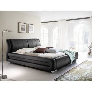 Gestoffeerd bed Bolzano kunstleer - Zwart - 180 x 200cm