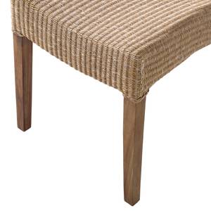 Chaises Bali IV (lot de 2) Loom / Suar massif - Cappuccino / Suar