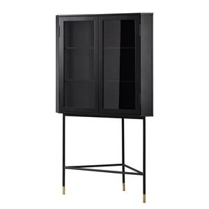 Armoire d’angle Luuk Noir mat / Doré