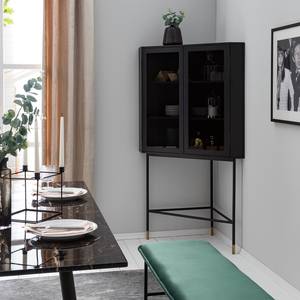 Armoire d’angle Luuk Noir mat / Doré