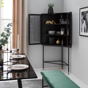 Armoire d’angle Luuk Noir mat / Doré