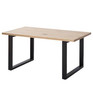 Eettafel Carper massief eikenhout/metaal - eikenhout/zwart