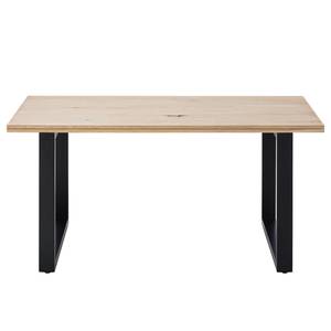 Eettafel Carper massief eikenhout/metaal - eikenhout/zwart