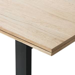 Eettafel Carper massief eikenhout/metaal - eikenhout/zwart