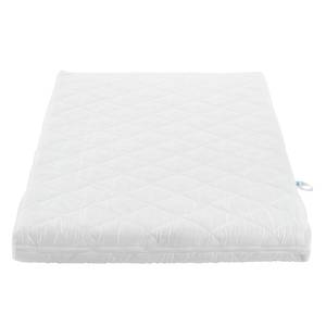 Matelas hülsta now minimo I 100 % satin de coton matelassé sur mousse polaire en polyester - Blanc