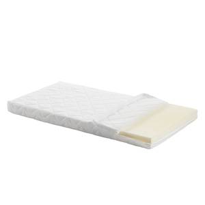 Matelas hülsta now minimo I 100 % satin de coton matelassé sur mousse polaire en polyester - Blanc