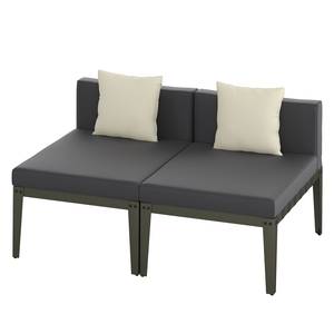 Loungeset Kea II (2-teilig) Stahl / Webstoff - Anthrazit