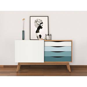 Sideboard Narvik VI Mehrfarbig / Eiche