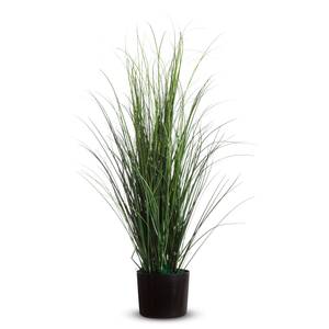 Plante artificielle herbe PVC - Vert / Marron - Hauteur : 80 cm