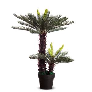 Kunstplant Cycas polyester/hout - groen/bruin