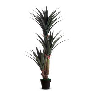Kunstplant Yucca PVC - groen/bruin