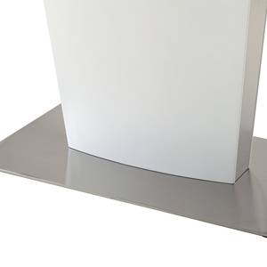 Table Heven Verre / Acier inoxydable - Blanc / Acier inoxydable