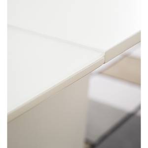 Table Heven Verre / Acier inoxydable - Blanc / Acier inoxydable