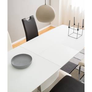 Table Heven Verre / Acier inoxydable - Blanc / Acier inoxydable