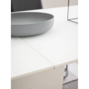 Table Heven Verre / Acier inoxydable - Blanc / Acier inoxydable