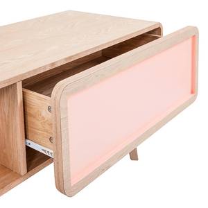 Tv-meubel Addison deels massief essenhout - Pastel abrikoos