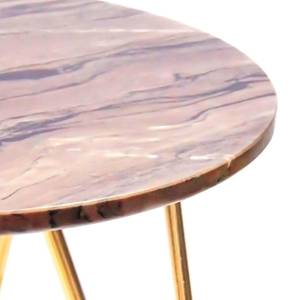 Bout de canapé Cheers Marbre / Métal - Imitation marbre violet / Doré