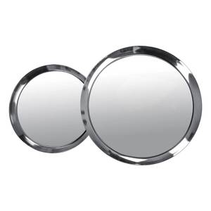 Beistelltisch Ella Spiegelglas / Metall - Silber