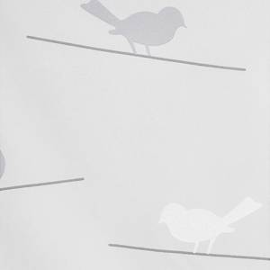 Raffrollo Birds I Webstoff - Weiß - 80 x 140 cm