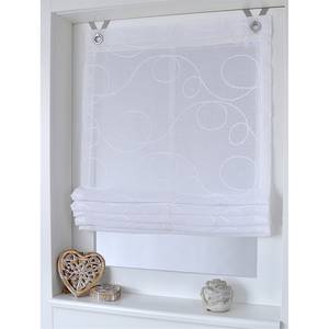 Store bateau Jasmin Tissu - Blanc - 45 x 130 cm